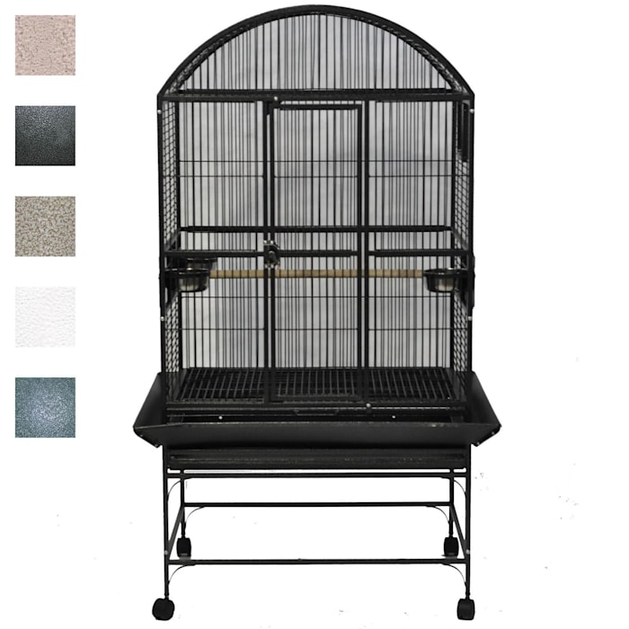 A&E Cage Company Black Palace Dometop Bird Cage, 32" L X 23" W X 63" H