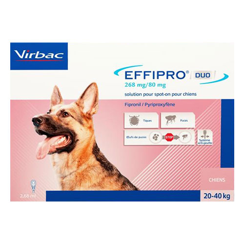 Effipro Duo Spot On For Large Dogs 45 To 88 Lbs. 12 Pack