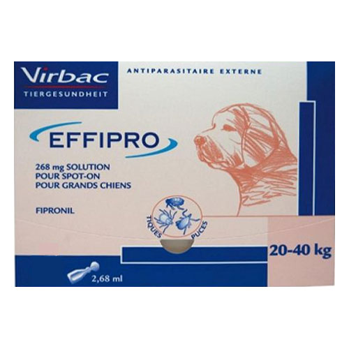 Effipro Spot-On Solution For Large Dogs 45 To 88 Lbs. 12 Pack