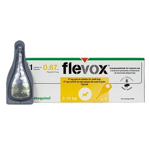 Flevox Spot-On For Small Dogs Up To 22 Lbs. Yellow 12 Pack