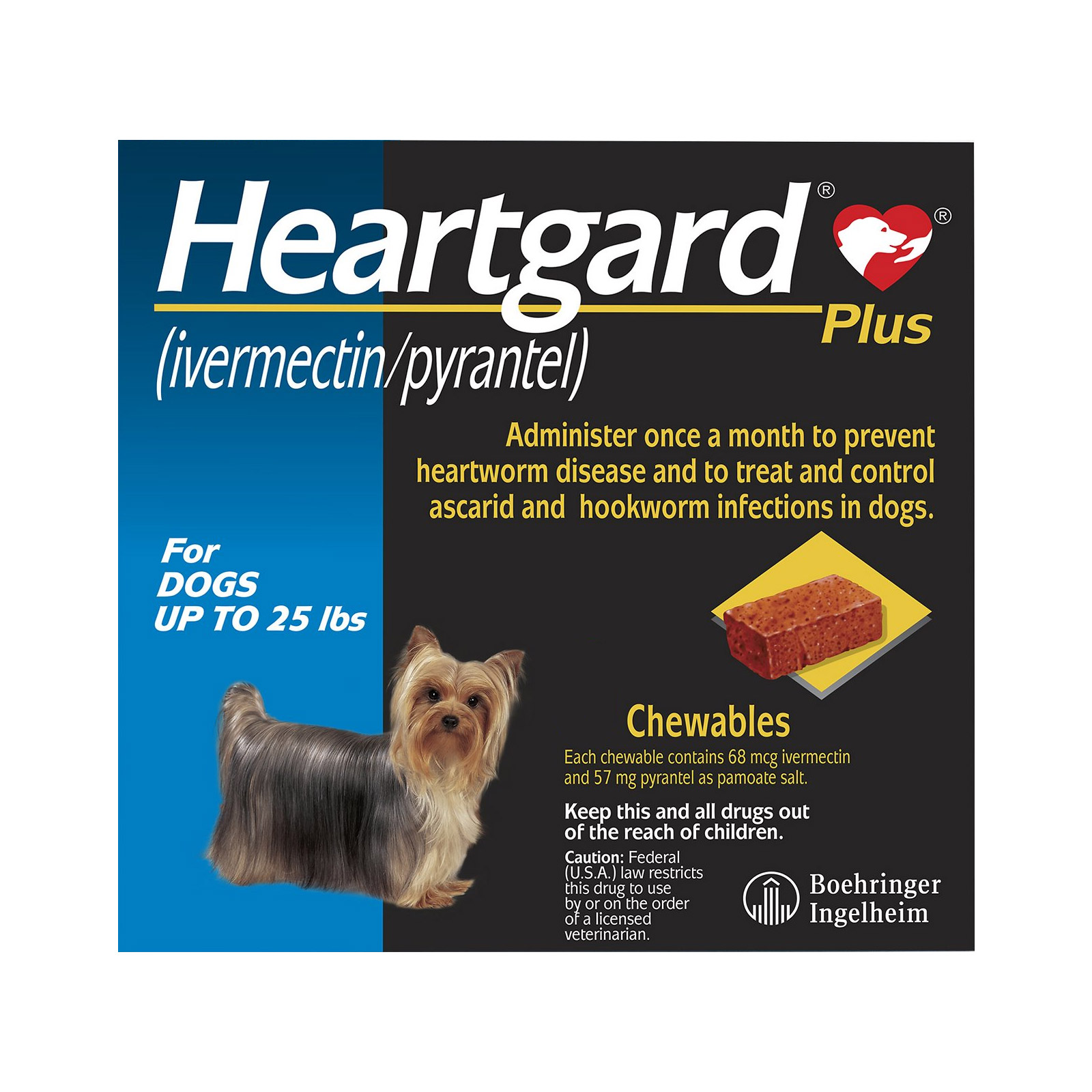 Heartgard Plus Small Dogs Up To 25lbs Blue 12 Doses