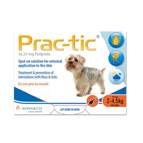 Prac-Tic Spot On For Very Small Dog: 4.5-10 Lbs Orange 12 Pack
