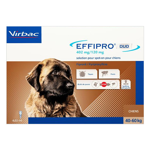 Effipro Duo Spot On For Extra Large Dogs Over 88 Lbs. 12 Pack