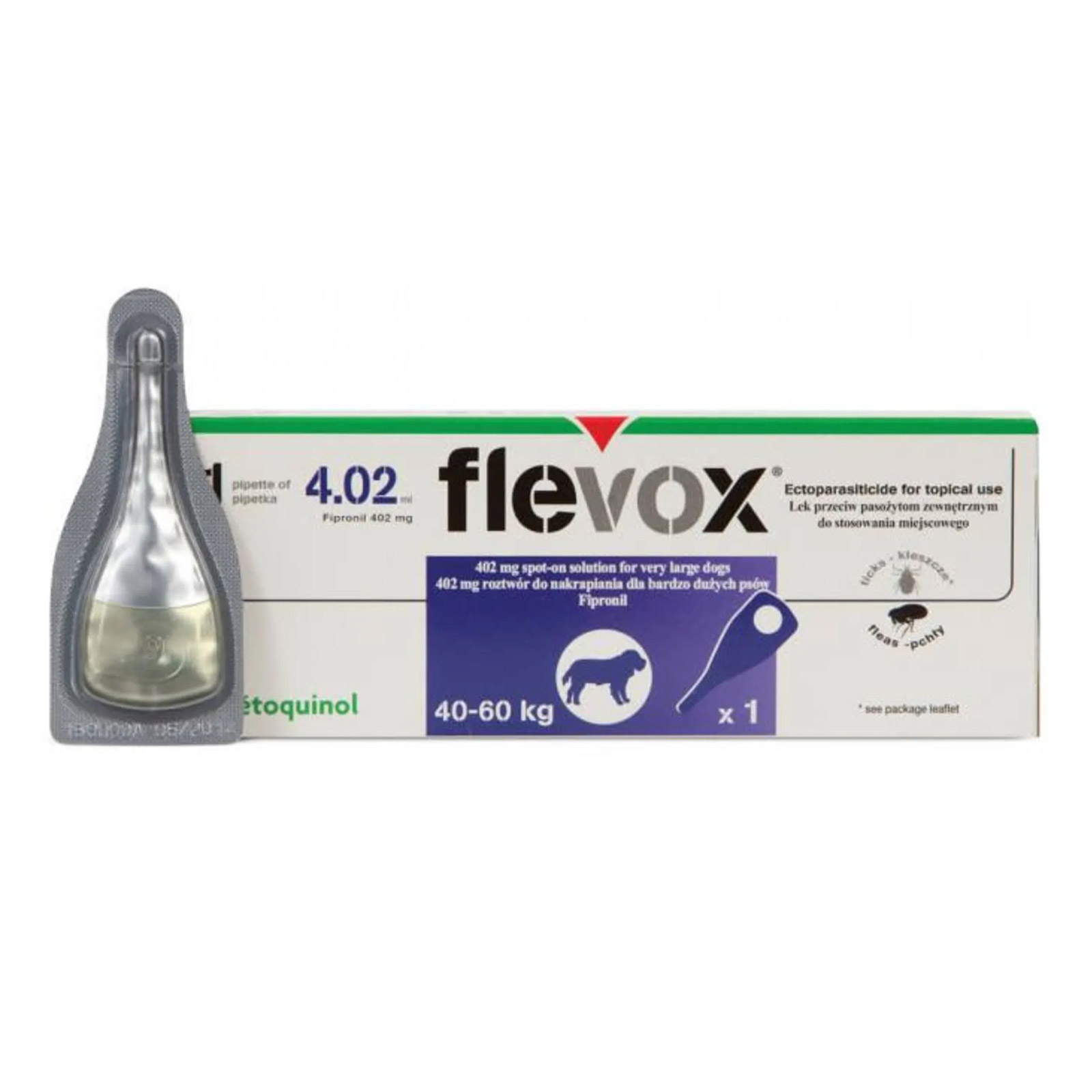 Flevox Spot-On For X-Large Dogs Over 88 Lbs. Purple 6 Pack