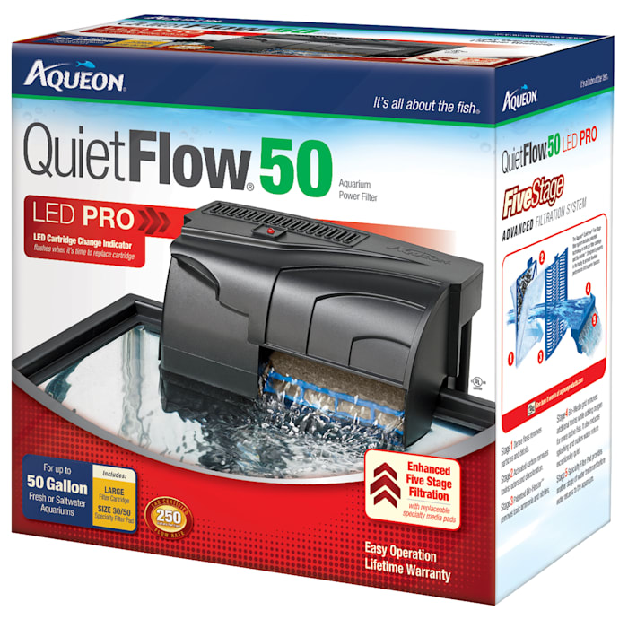 Aqueon QuietFlow LED PRO 50 Aquarium Power Filter