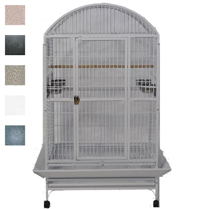 A&E Cage Company Grey Palace Dometop X-Large Bird Cage, 36" L X 28" W X 65" H, Gray