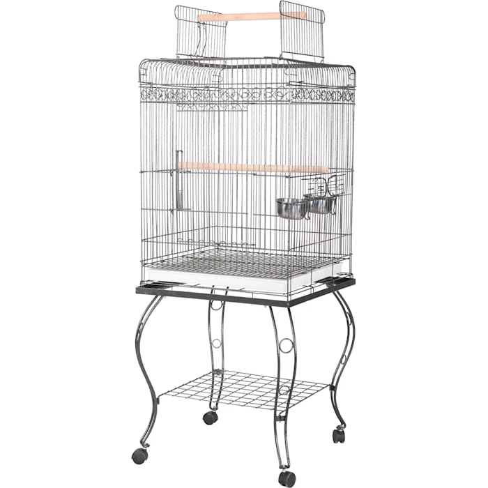 A&E Cage Company 20" X 20" Play Top Bird Cage in Platinum, Gray