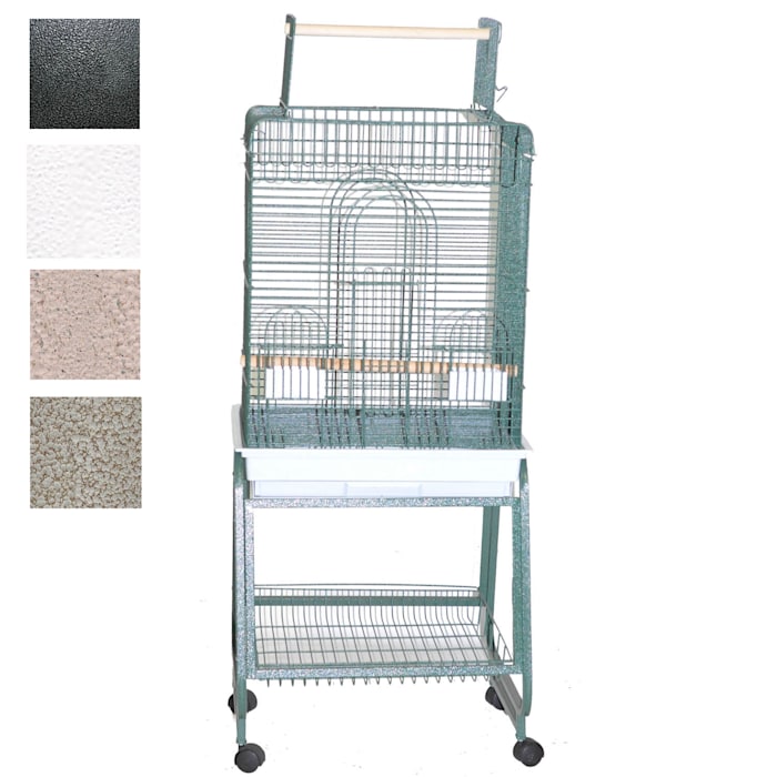 A&E Cage Company Black Play Top Bird Cage with Removable Stand, 22" L X 18" W X 62" H, Small