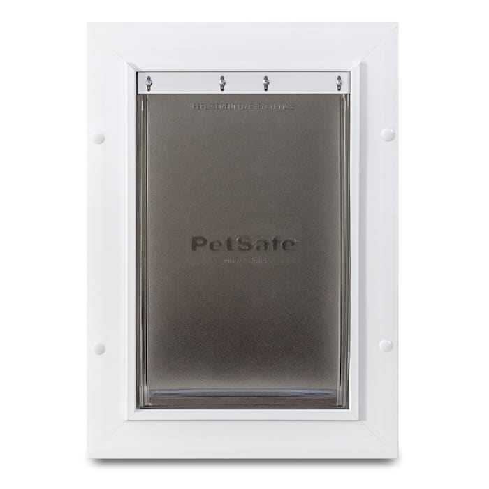 PetSafe Wall Entry Plastic Pet Door, 8" L X 13" W X 18" H, Medium, White