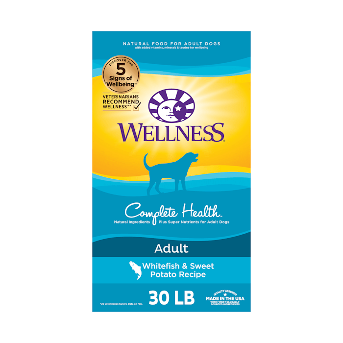 Wellness Complete Health Natural Whitefish & Sweet Potato Recipe Dry Dog Food, 30 lbs.