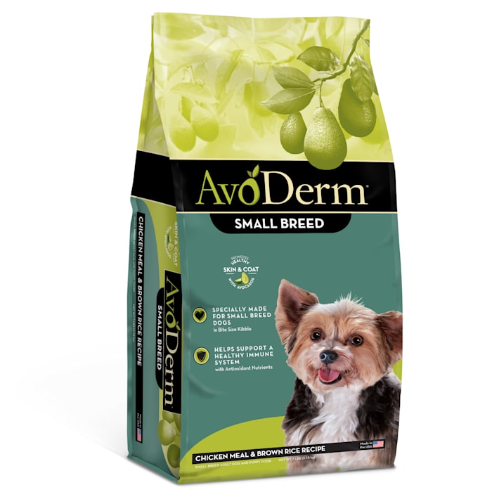 AvoDerm Natural Small Breed Chicken Meal & Brown Rice Recipe Dry Dog Food, 7 lbs.