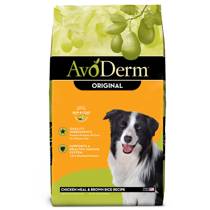 AvoDerm Natural Chicken Meal & Brown Rice Recipe Dry Dog Food, 30 lbs.