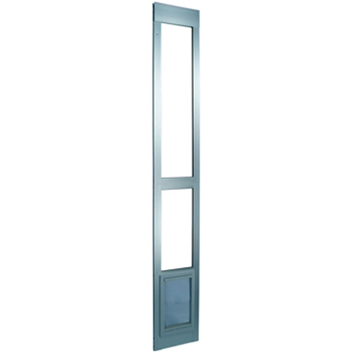 Perfect Pet Modular Patio Panel Pet Door in Mill, 9.75IN x 1.625IN x 40.75IN, Small, Silver