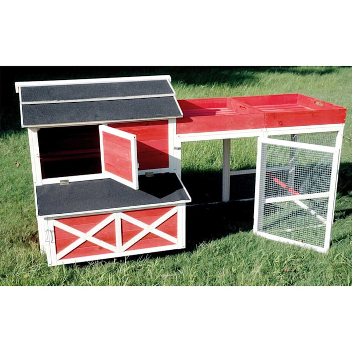 Merry Products Red Barn Chicken Coops with Roof Top Planter