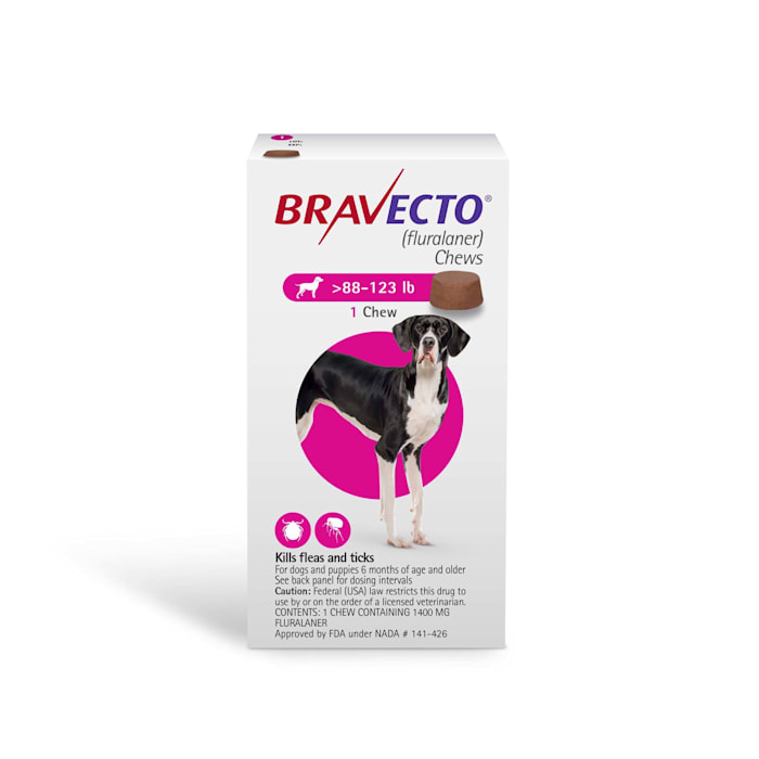 Bravecto Chews for Dogs 88-123 lbs, 3 Month Supply