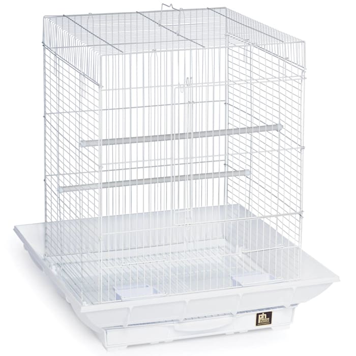 Prevue Pet Products Clean Life Series White Bird Cage, 18" L X 18" W X 24" H