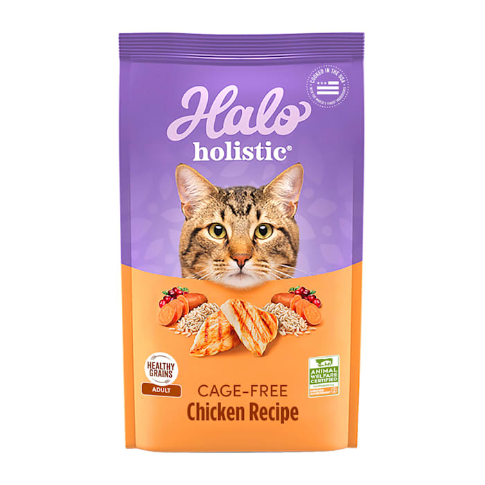 Halo Holistic Complete Digestive Health Cage-free Chicken Recipe Adult Dry Cat Food, 10 lbs.