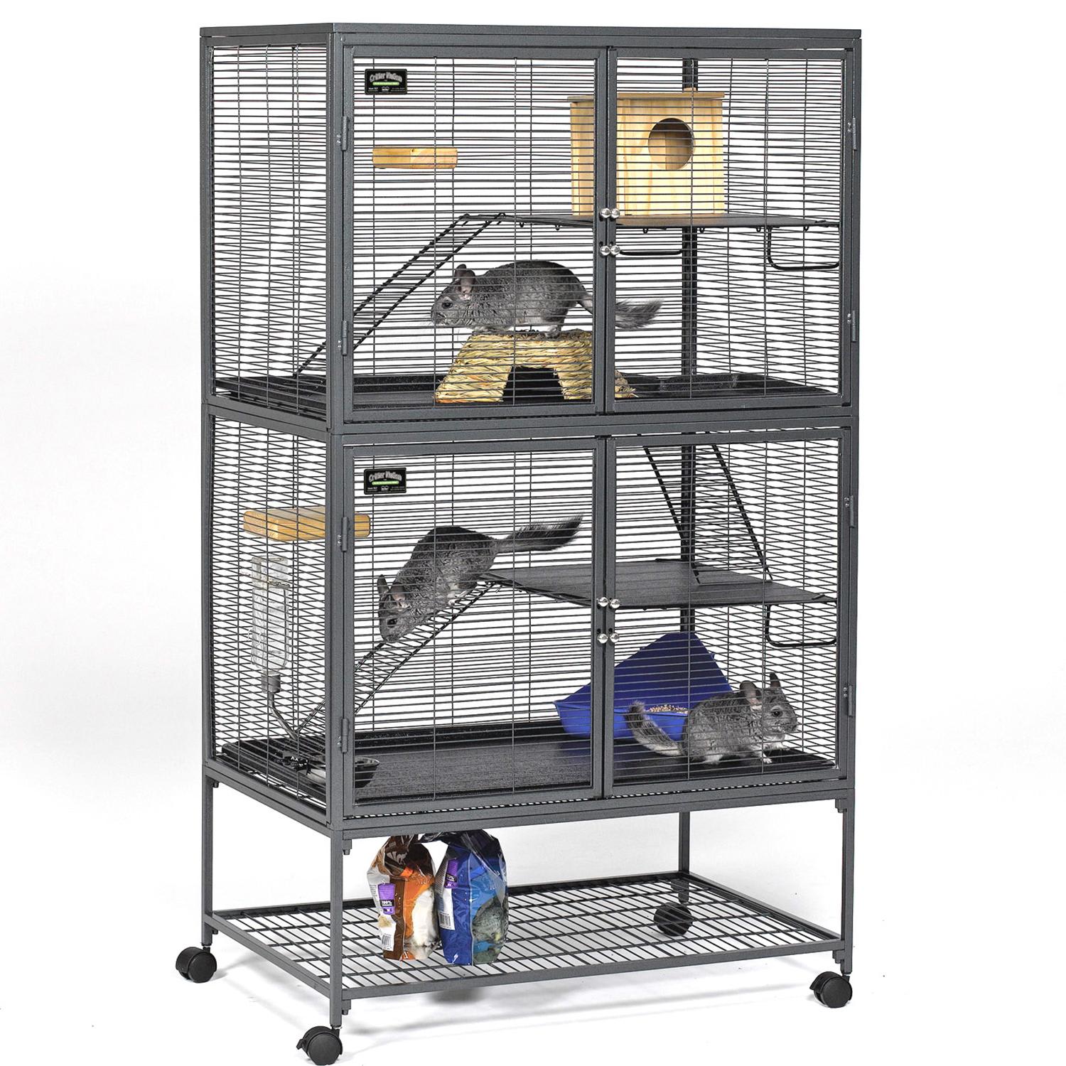 Midwest Critter Nation Double Unit with Stand Small Animal Cage