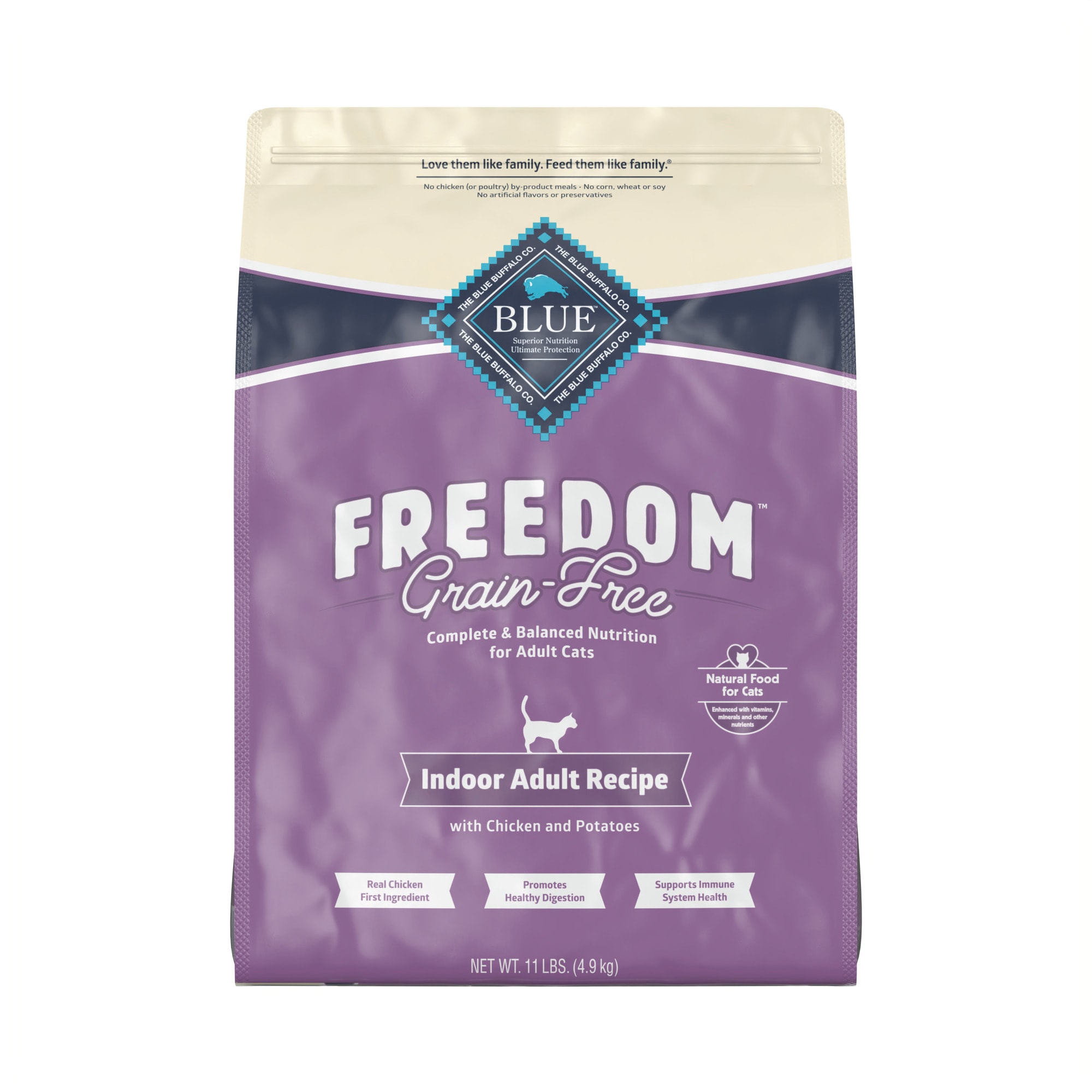 Blue Buffalo Blue Freedom Grain-Free Adult Indoor Chicken Recipe Dry Cat Food