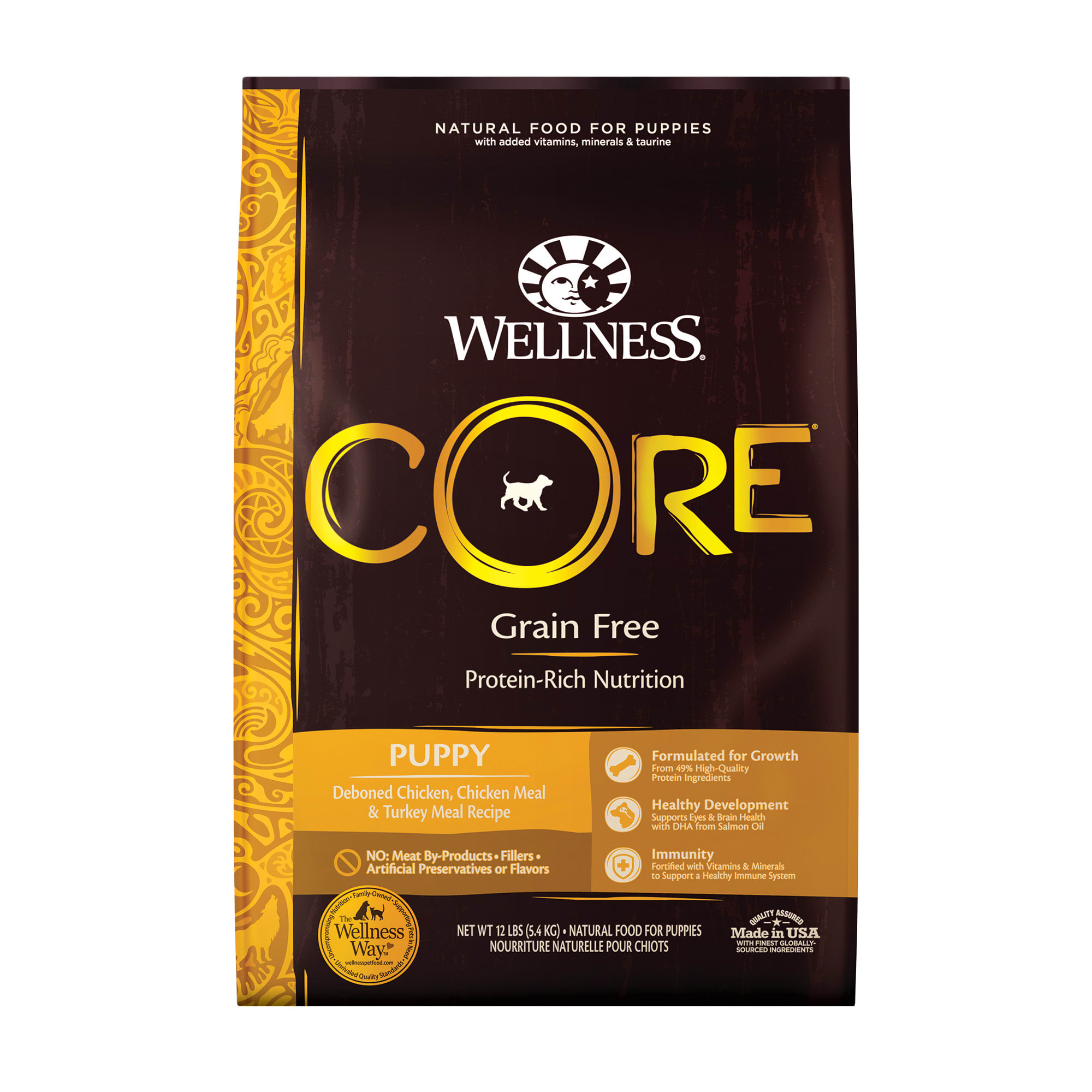 Wellness CORE Natural Grain Free Dry Puppy Food, 12 lbs.