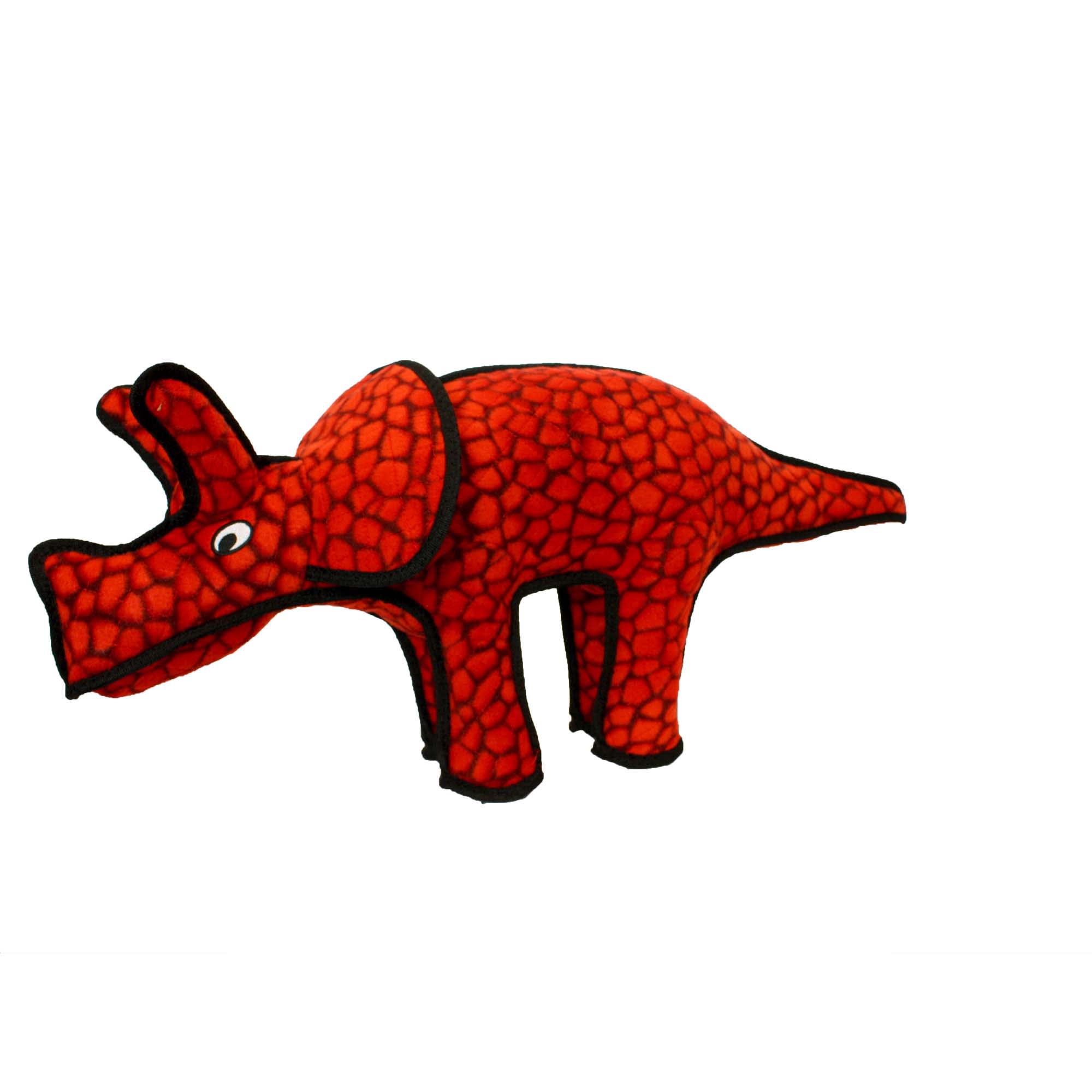 Tuffy's Dinosaur Triceratops Dog Toy