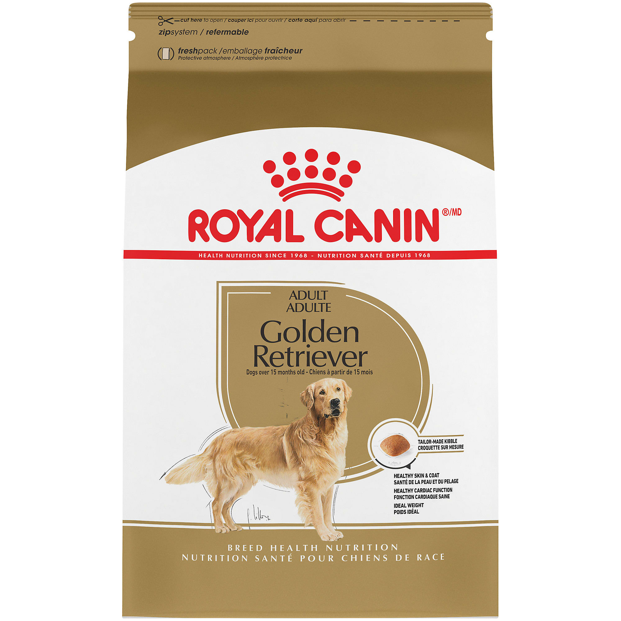 Royal Canin Breed Health Nutrition Golden Retriever Adult Dry Dog Food, 30 lbs.