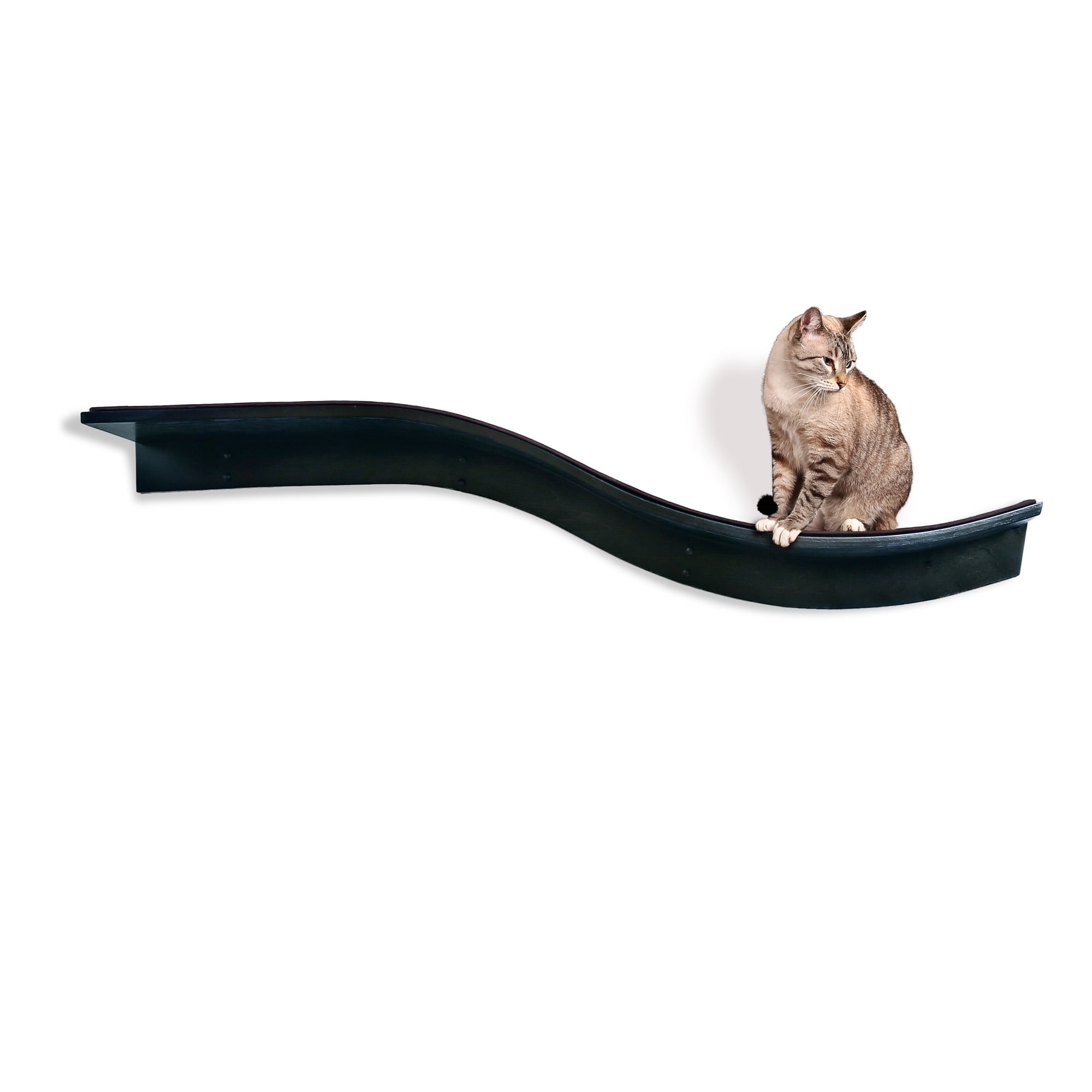 The Refined Feline Lotus Branch Cat Shelf In Espresso