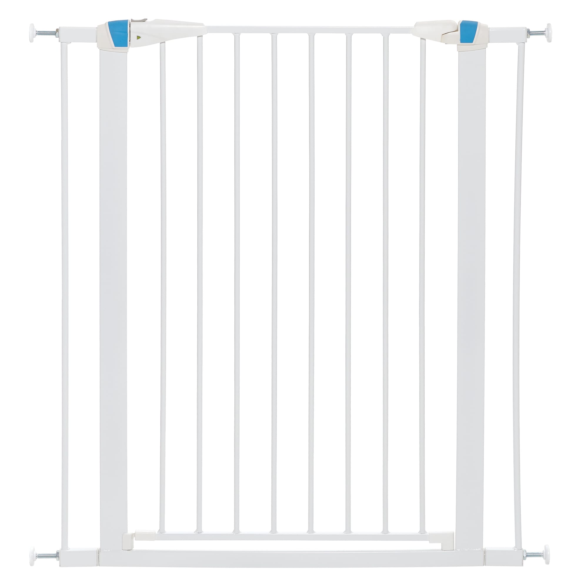 Midwest WalkThru Steel Pet Gate with Safety Glow Framed for Dogs in Graphite