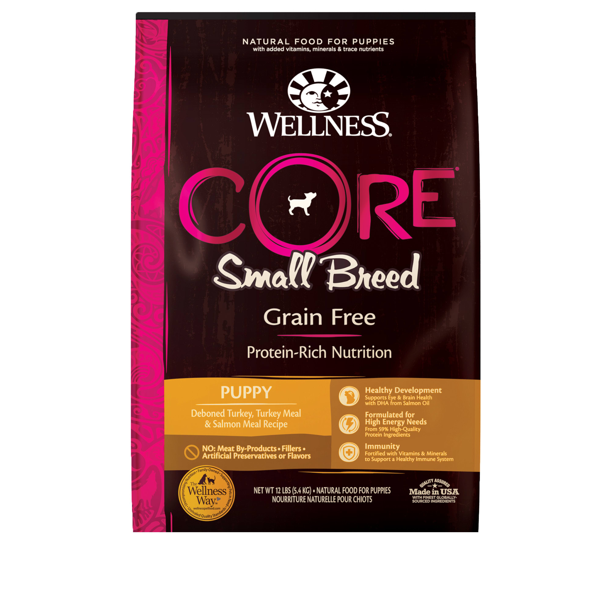 Wellness CORE Natural Grain Free Small Breed Dry Puppy Food, 12 lbs.
