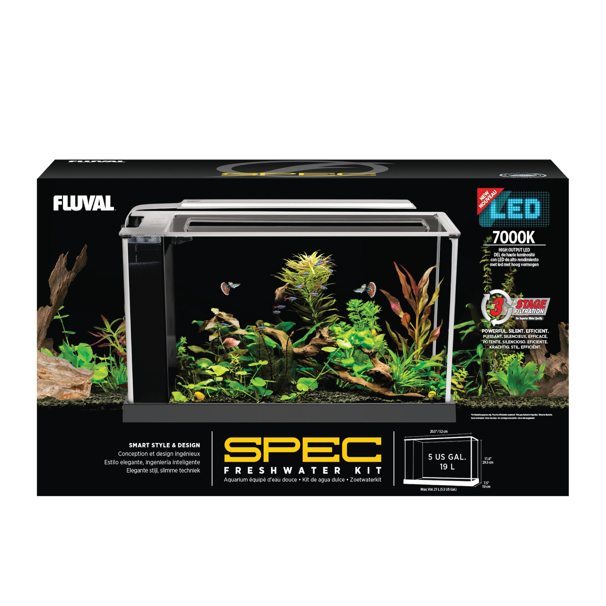 Fluval Black Spec V Aquarium Kit