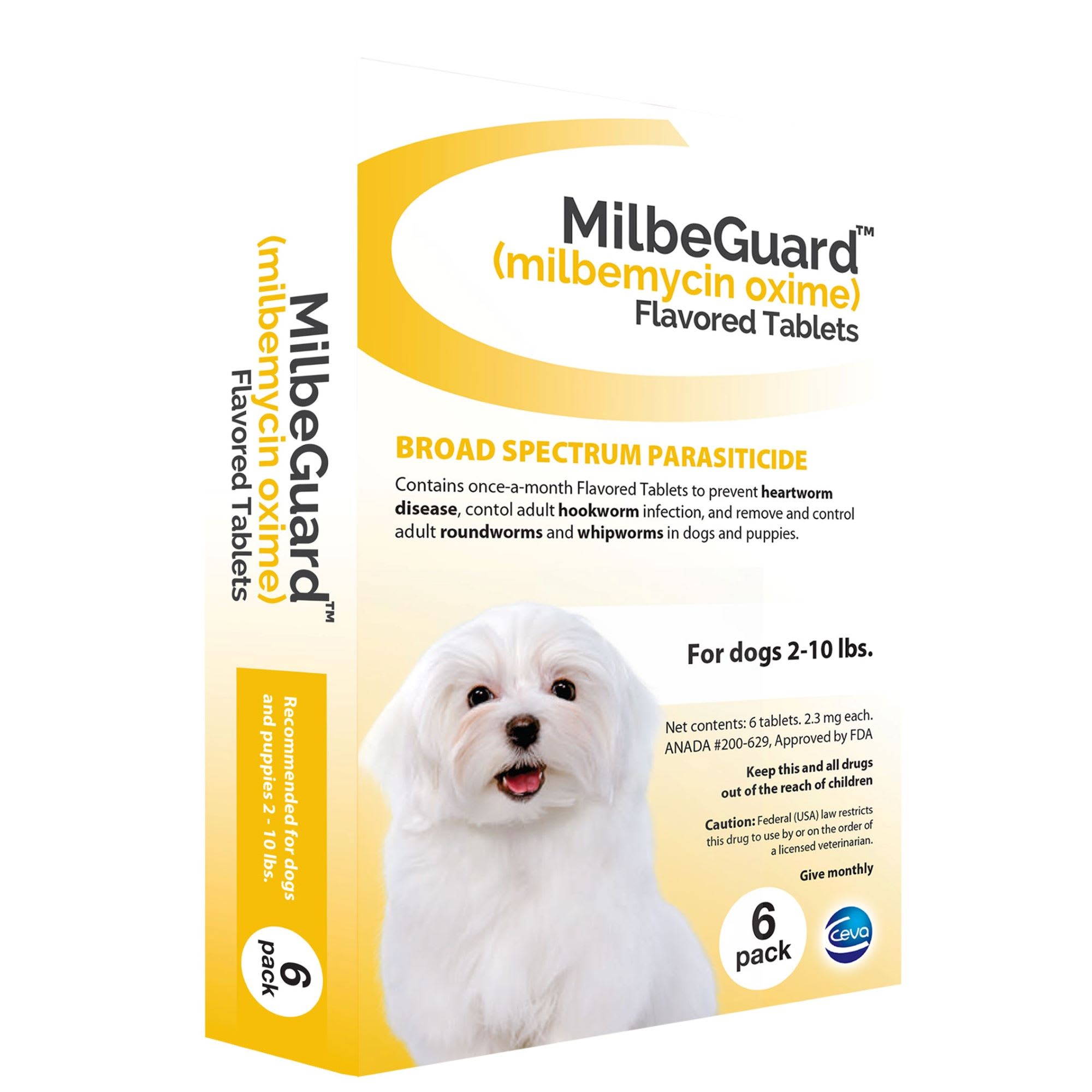 MilbeGuard Flavored Tablets for Dogs 2 to 10 lbs, 6 Month Supply