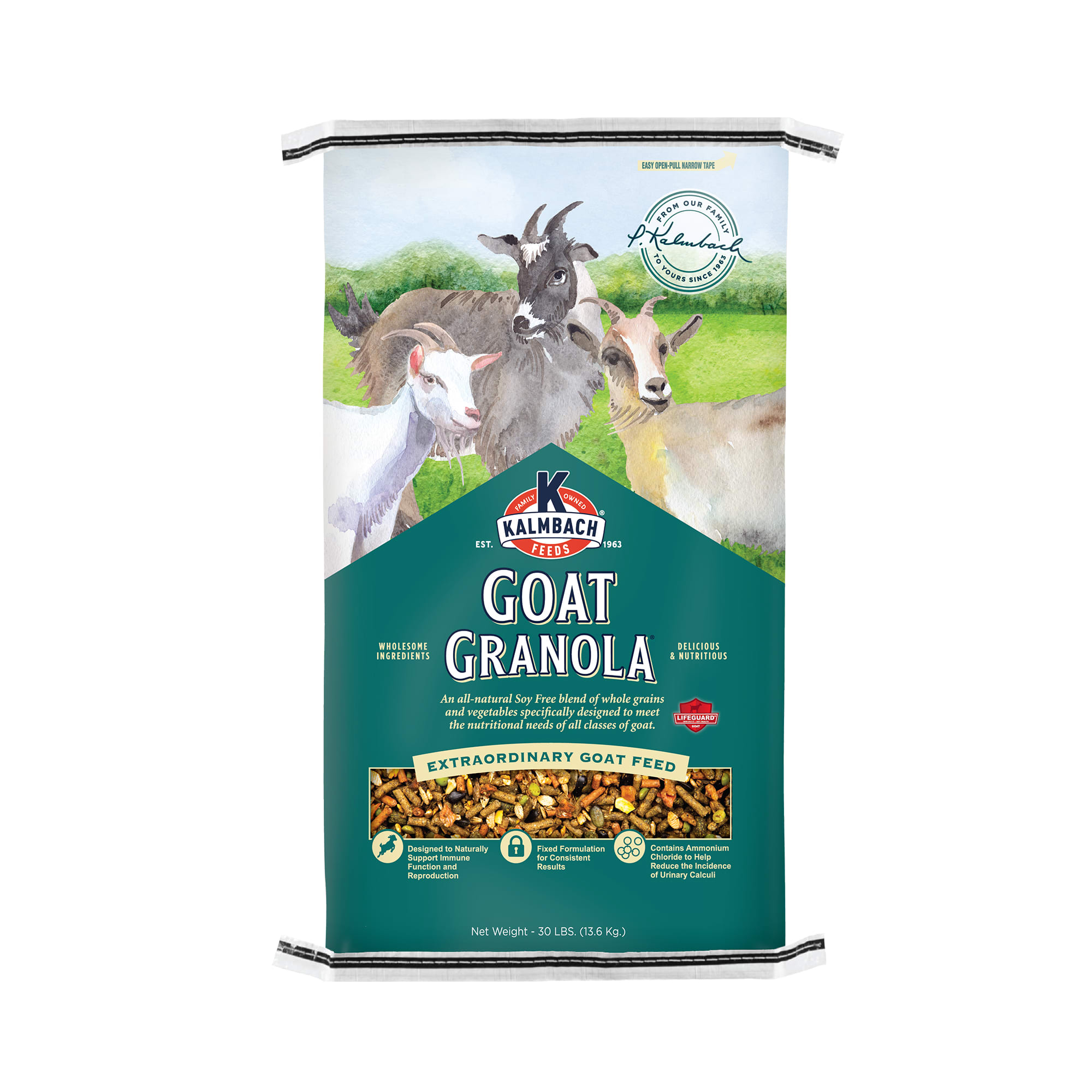 Kalmbach Feeds 16% Soy-Free Goat Granola, Extraordinary Goat Feed, 40 lbs.