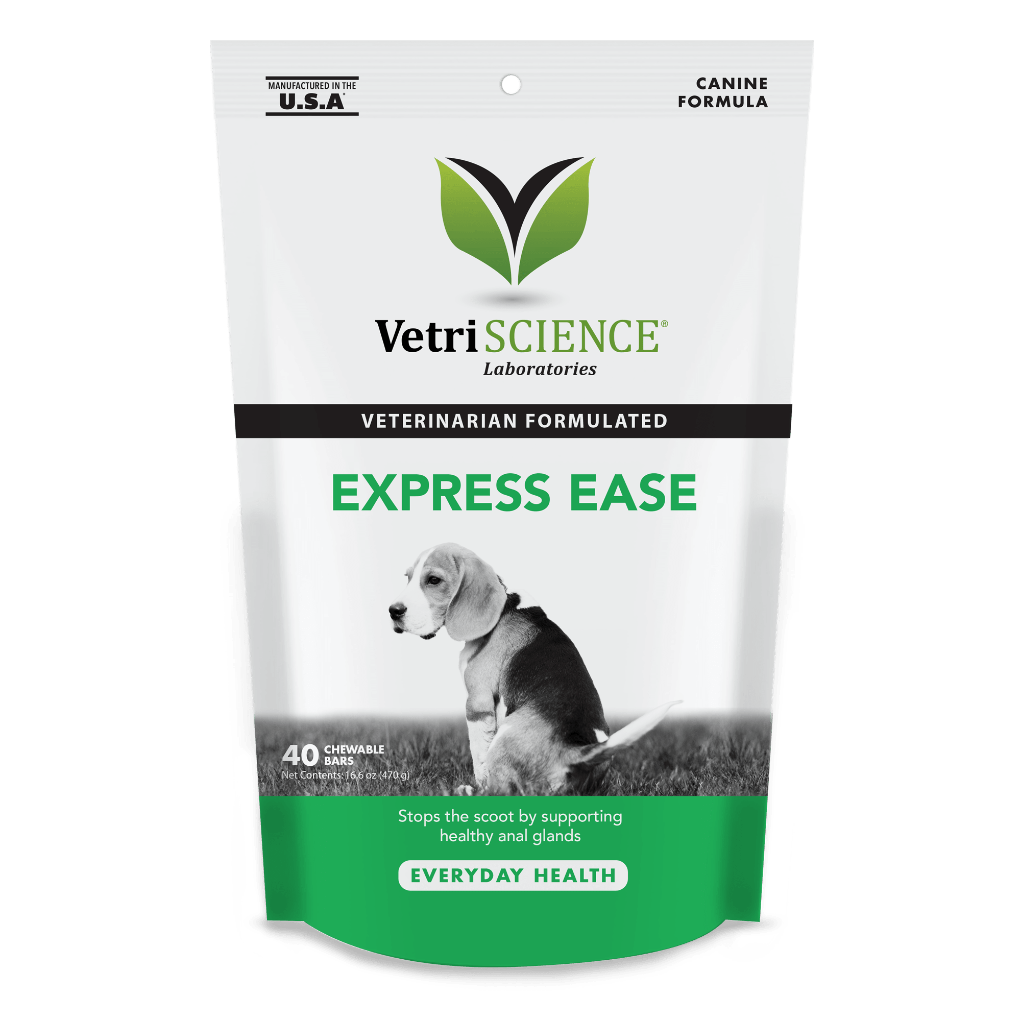 VetriScience Express Ease, Anal Gland and Digestive Support Duck Flavor Bar for Dogs