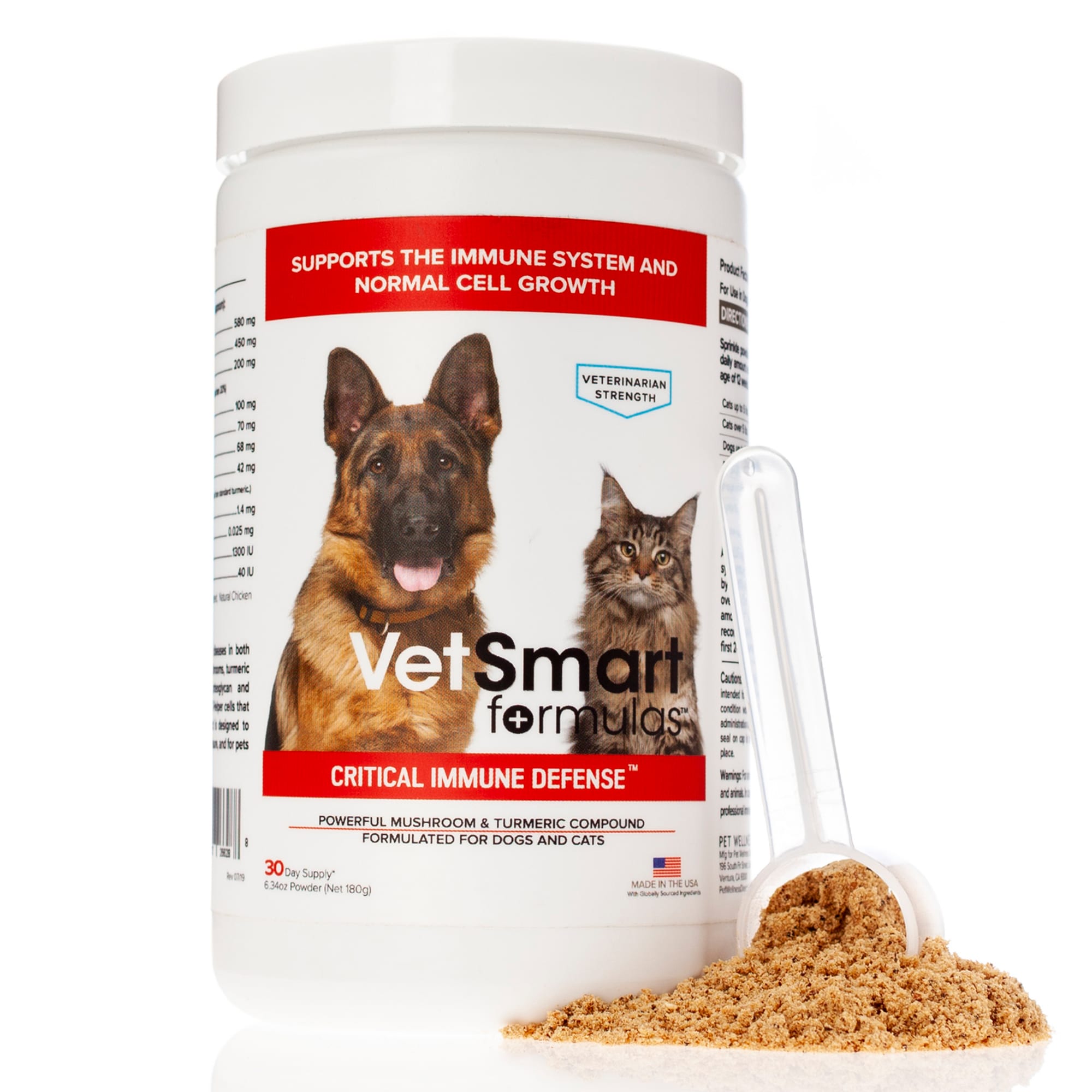 VetSmart Formulas Mushroom and Turmeric Critical Immune Defense for Dogs and Cats