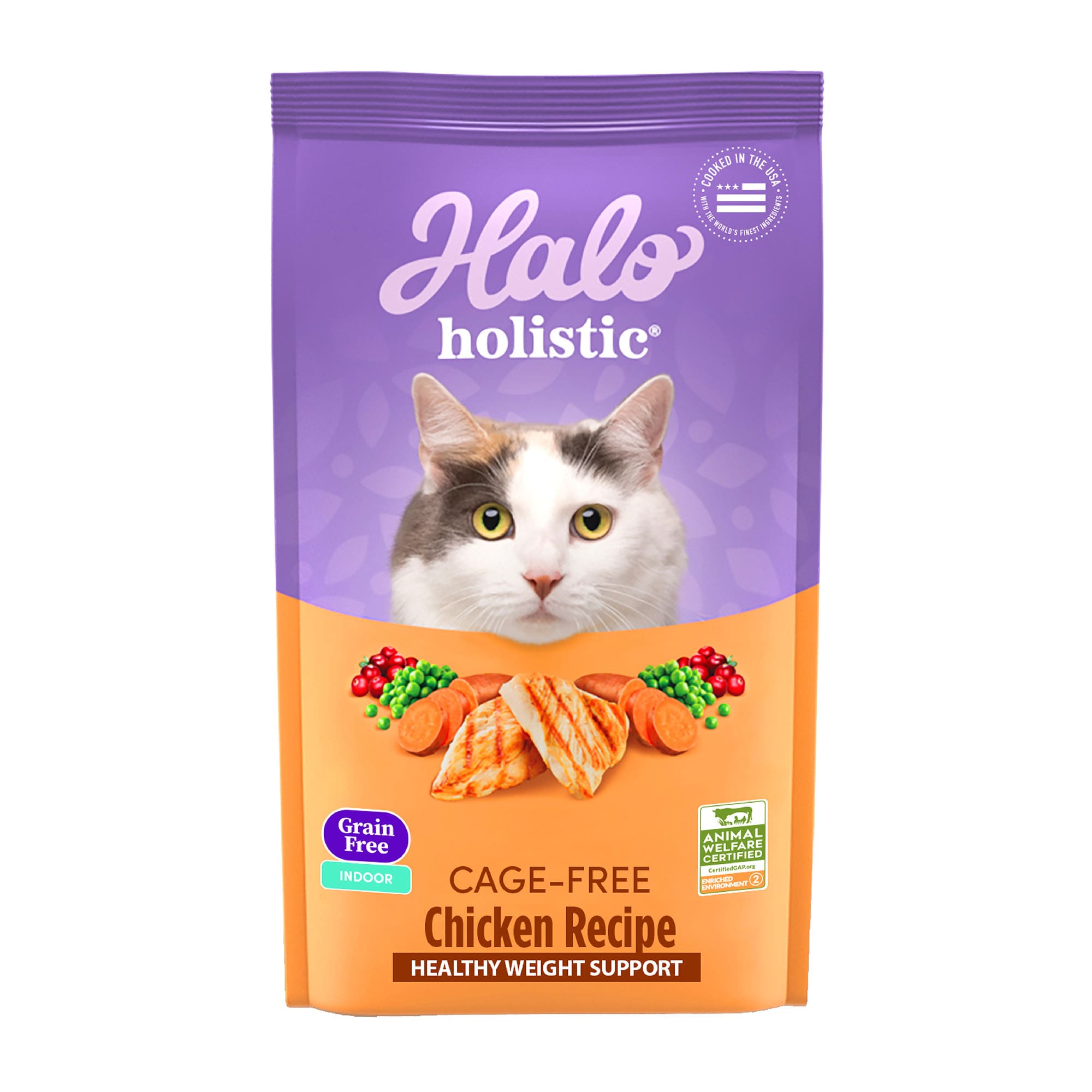 Halo Holistic Complete Digestive Health Indoor Grain & Cage-free Chicken Recipe Adult Dry Cat Food