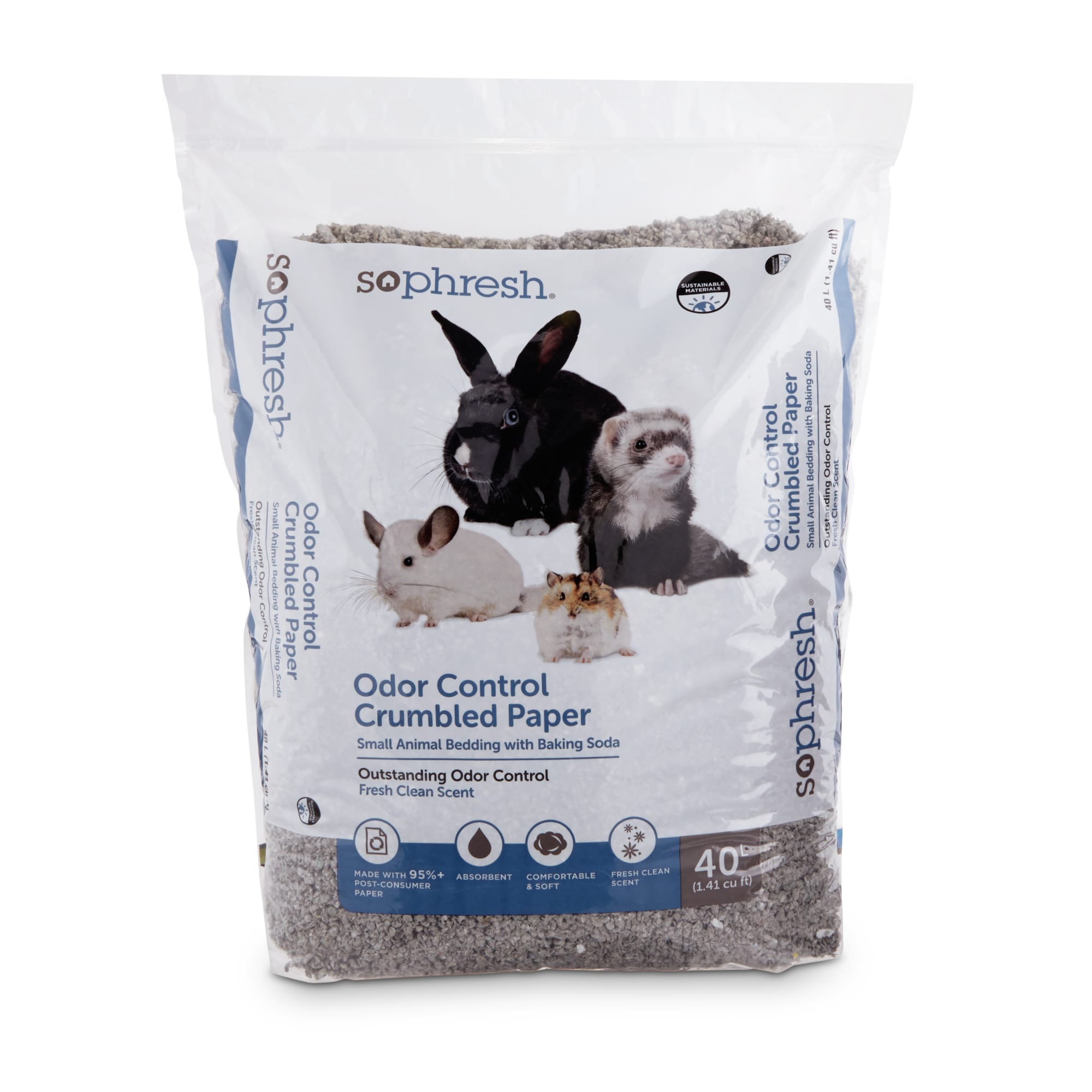 So Phresh Odor-Control Crumbled Paper Small Animal Bedding, 40 Liters