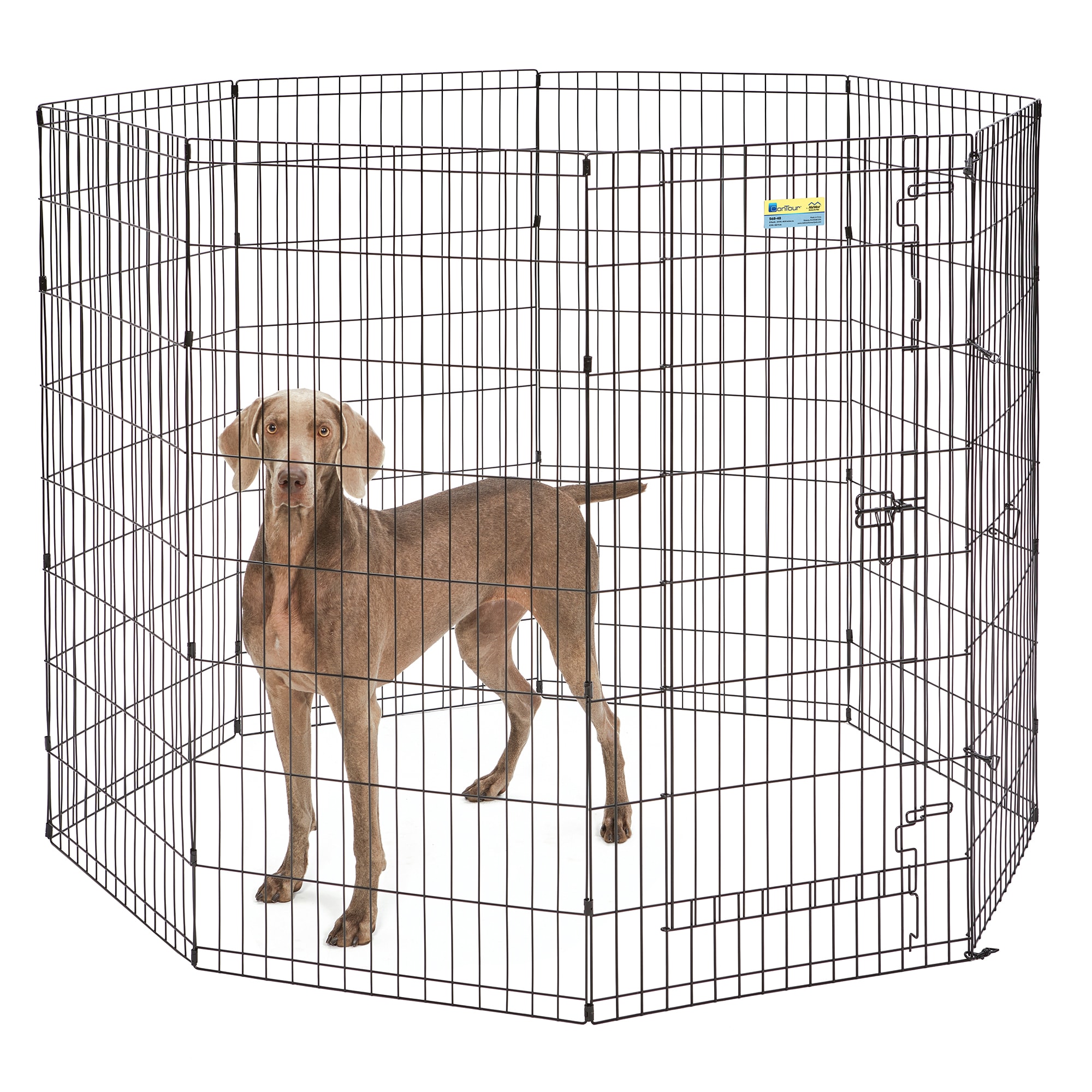Midwest Black Contour Exercise Pen for Dogs, 48" H, X-Large