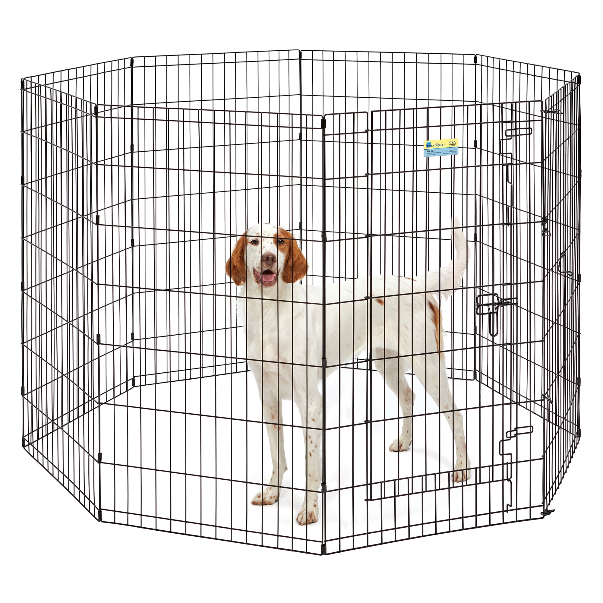 Midwest Black Contour Exercise Pen for Dogs, 42" H, Large