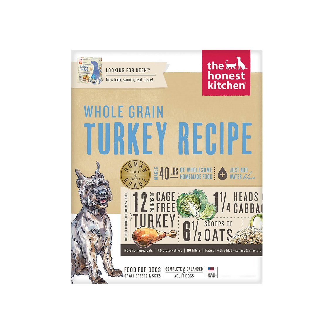 The Honest Kitchen Whole Grain Turkey Recipe Dehydrated Dog Food